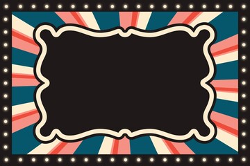 Obraz premium Colorful carnival frame, circus stage design