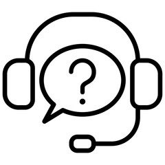 Customer Service Outline Icon