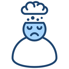 Depression Blue Icon