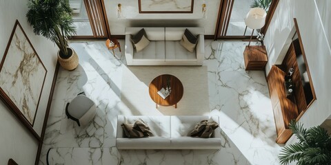 Obraz premium Modern Minimalist Living Room Interior Design