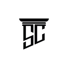 SC monogram logo design letter text name symbol monochrome logotype alphabet character simple logo