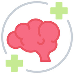 Neuro Psychology Flat Icon