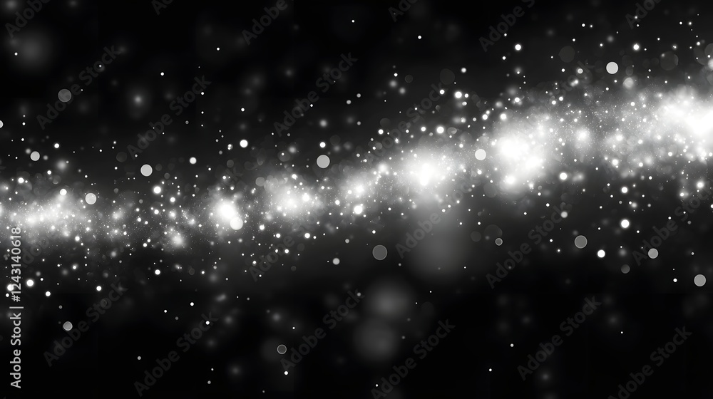 Fototapete Mesmerizing Starry Galaxy with Glowing Nebula in Breathtaking Cosmic Landscape  view of the vast universe with shimmering stars luminous celestial elements and mysterious interstellar phenomenon