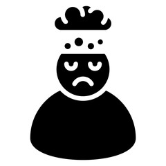 Depression Glyph Icon