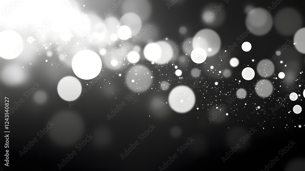 Poster Shimmering and sparkling bokeh lights create a magical ethereal background with a glowing glittery and celebratory feel  This image is perfect for a festive party elegant luxury design