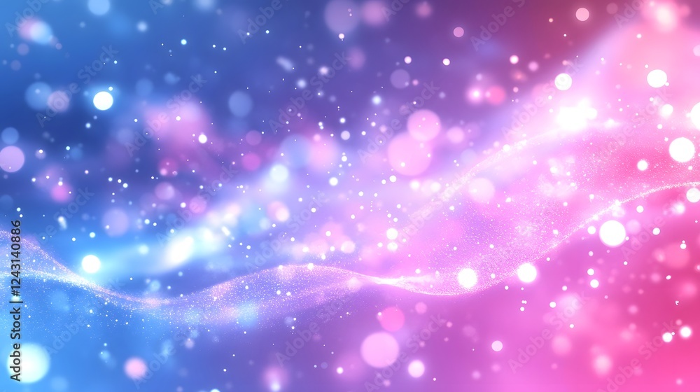 Fototapete shimmering cosmic dreamscape with vibrant starry night sky and glowing galaxy abstract background wi