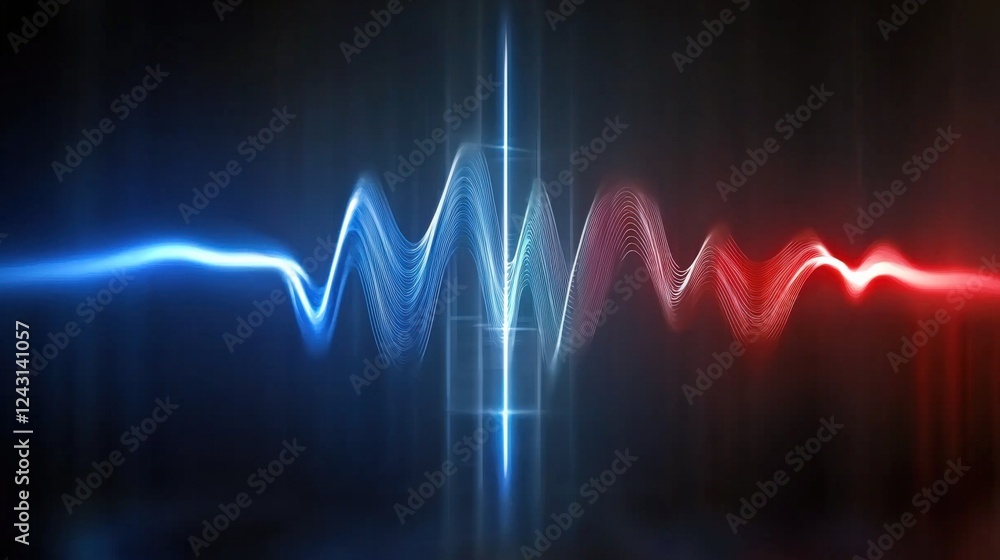 Aufkleber dynamic sound waves visualization studio environment graphic art technology concept abstract design
