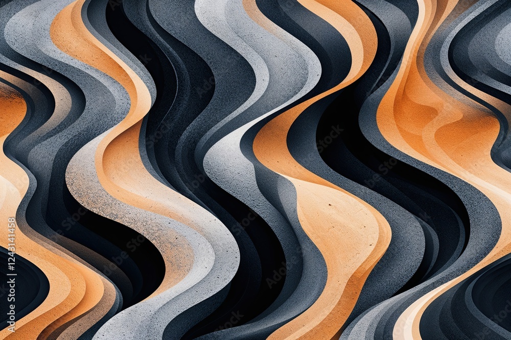 Aufkleber modern abstract wavy pattern with grainy texture for stylish background designs