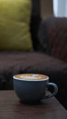 a cup of cappuccino coffee latte latte art hot coffee