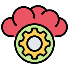 Cognition Outline Color Icon