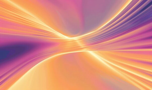 A colorful, abstract painting with a yellow background and purple