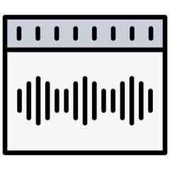 Frequency Outline Color Icon