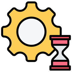 Duration Outline Color Icon