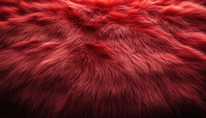 Naklejka premium Deep Red Luxurious Fur Texture Background