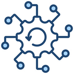 Automation Blue Icon