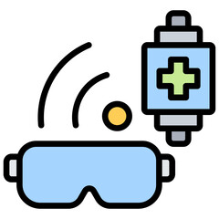 Wearables Outline Color Icon