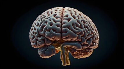 Colorful Human Brain Design on a Bold Black Background
