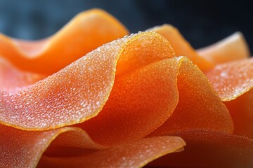 Bright orange jelly candies sprinkled with sugar