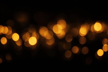 Blurry out-of-focus background of small yellow lights creating bokeh effect