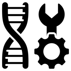 Genetic Engineering Glyph Icon