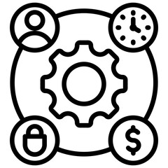 Gig Economy Outline Icon