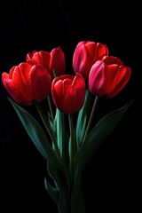 bouquet of tulips. Selective focus