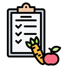 Nutrition Outline Color Icon
