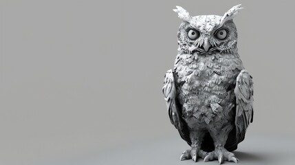A 3D rendered owl.