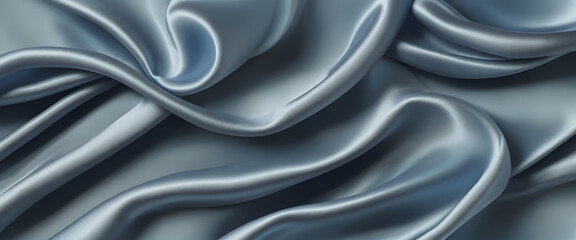 Obraz premium Silky Blue Fabric Draped Elegantly for Ramadan Celebrations