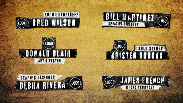 Black And White Lower Thirds