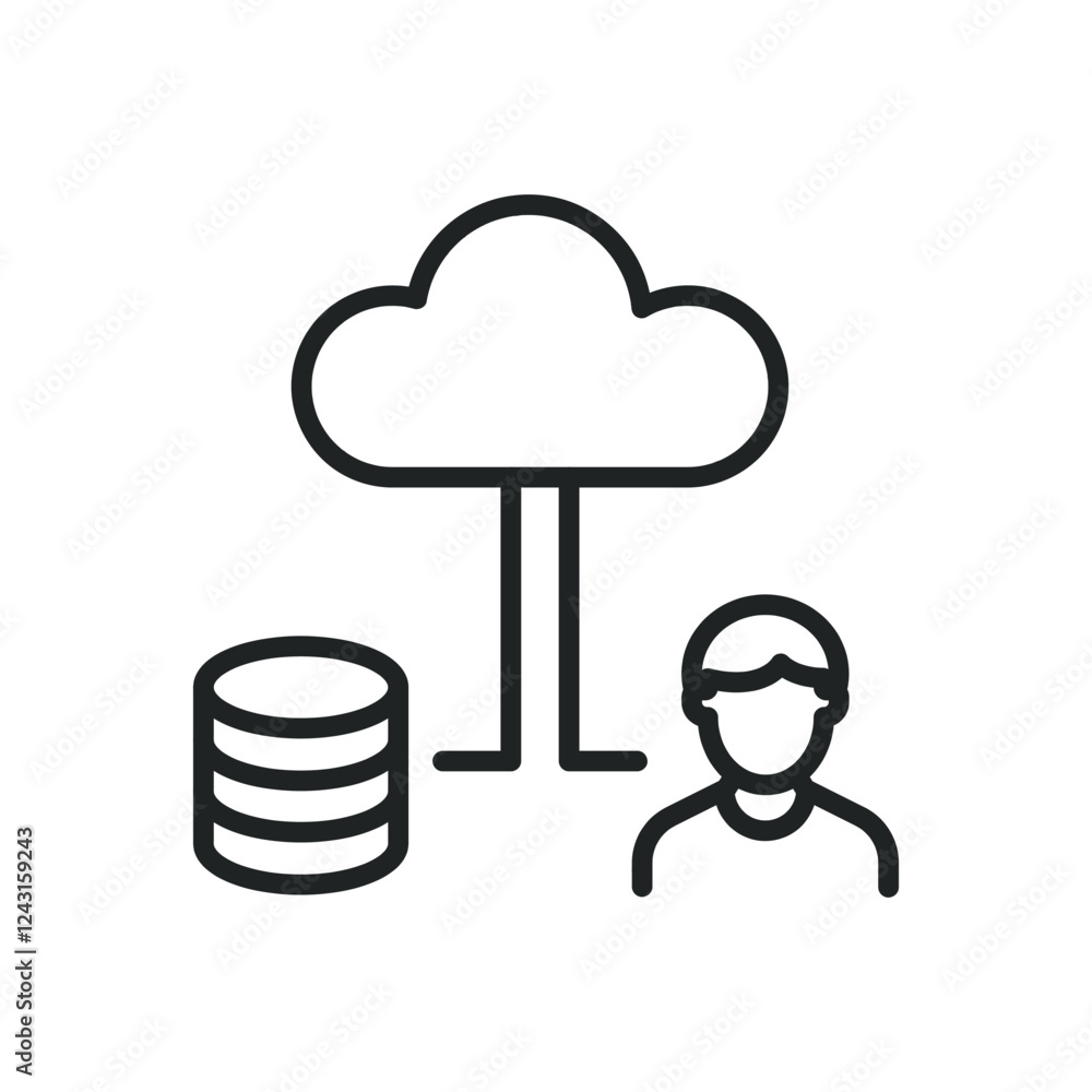 Poster data network thin line icons. perfect pixel on transparent background