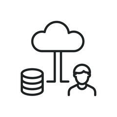 Data network thin line icons. Perfect pixel on transparent background