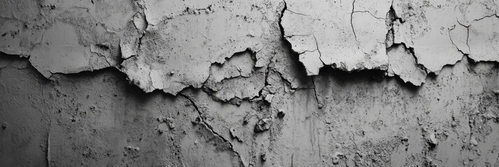 Obraz premium Weathered concrete wall with cracks for textured urban background