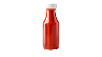 Red Ketchup Bottle Glass Packaging Product Shot