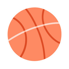 Basketball icon in flat design