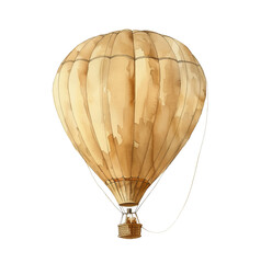 Watercolor hot air balloon. Vintage hand drawn vector illustration