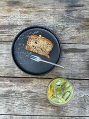 banana bread & matcha
