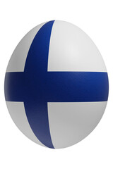 Fototapeta premium Rendered easter egg with a flag of Finland on the surface.