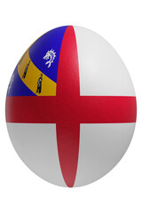 Obraz premium Rendered easter egg with a flag of Herm on the surface.