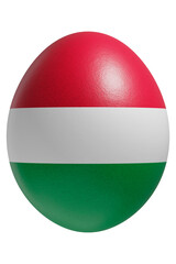Rendered easter egg with a flag of Hungary on the surface.