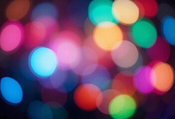 A close-up of bokeh lights in various colors