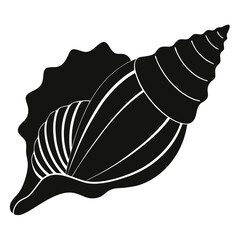 silhouette vector of a conch shell 