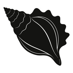 silhouette vector of conch shell