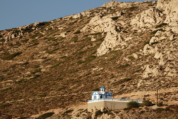 The Greek island of Karpathos surrounded by the Mediterranean Sea