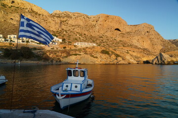 The Greek island of Karpathos surrounded by the Mediterranean Sea