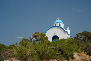 The Greek island of Karpathos surrounded by the Mediterranean Sea