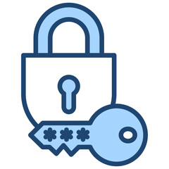 Password Blue Icon