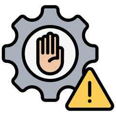 Intrusion Prevention System Outline Color Icon
