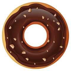 donuts with chocolate peanut topping