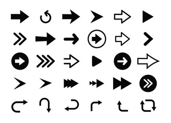  Arrow icon sets. Arrow collection. Simple arrow big set. Vector arrow illustration
